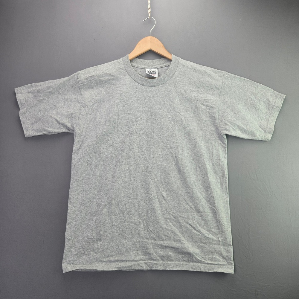 Pro Club T-Shirt Heavyweight Crewneck Size L Gray Short Sleeve Cotton Blend Tee